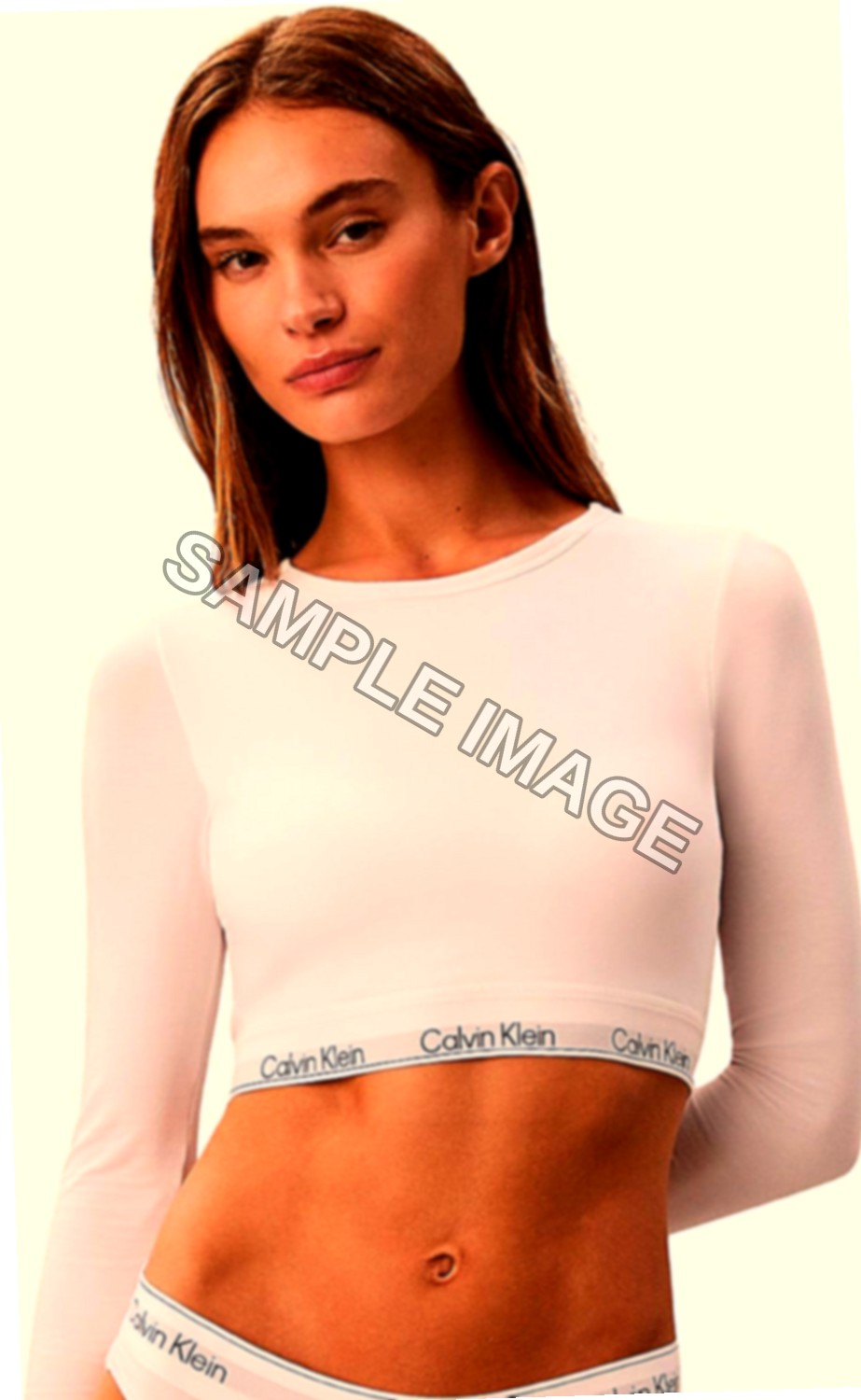 Calvin Klein Bralette Lightly Lined Top Corto Donna