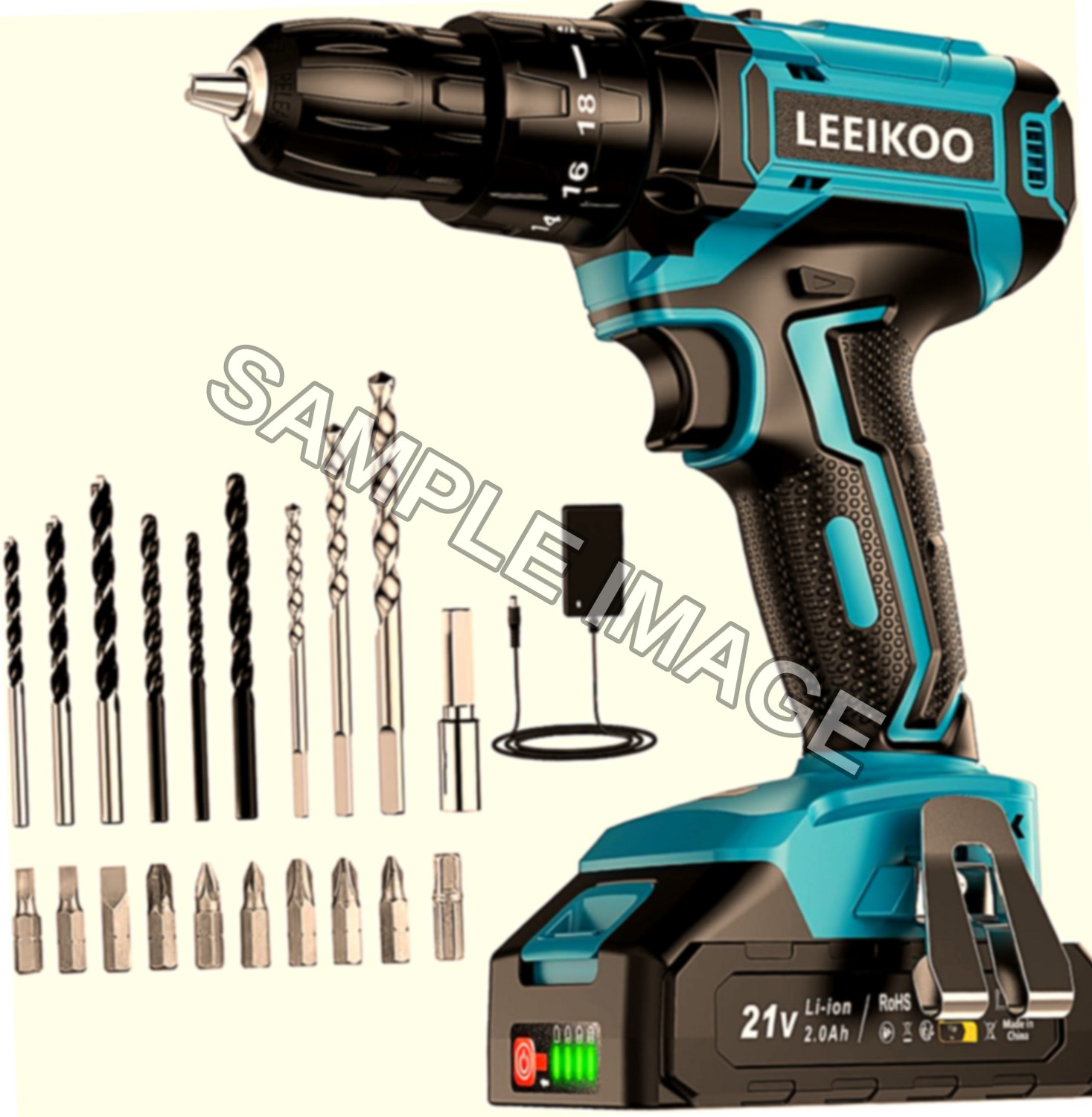 Trapano Avvitatore LEEIKOO 21V con Accessori
