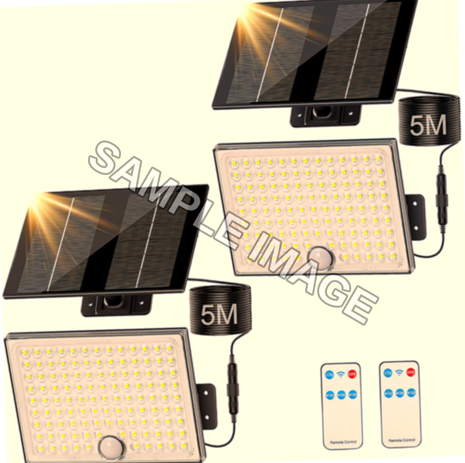 Faretto LED Solare con Sensore di Movimento e Telecomando