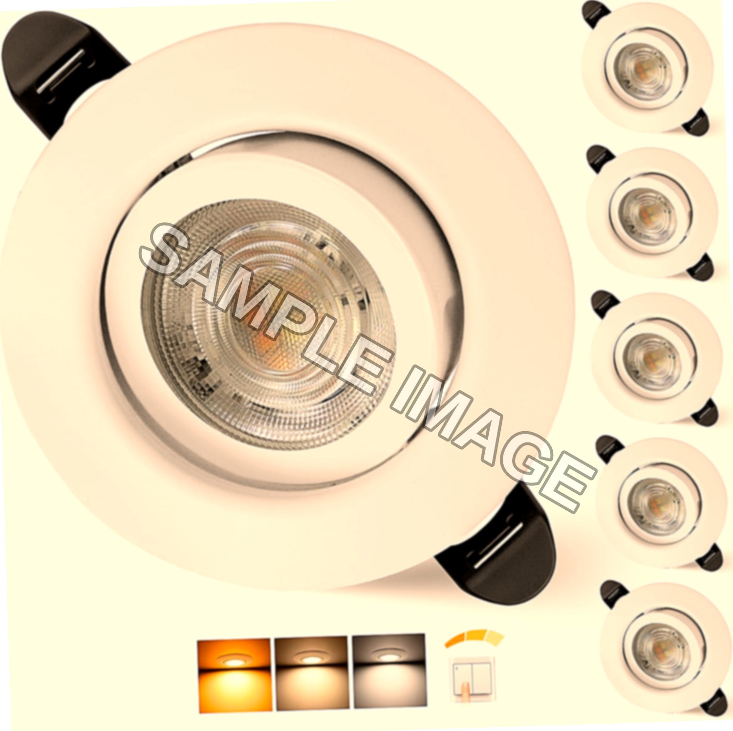 Faretti LED da Incasso 68mm 5.5W IP44 Set di 6