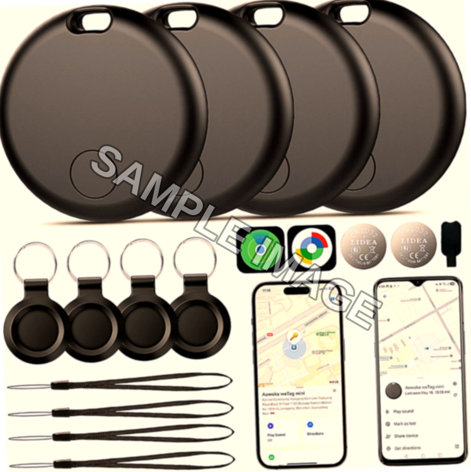 Smart Tracker Tags 4 Pezzi Android & iOS