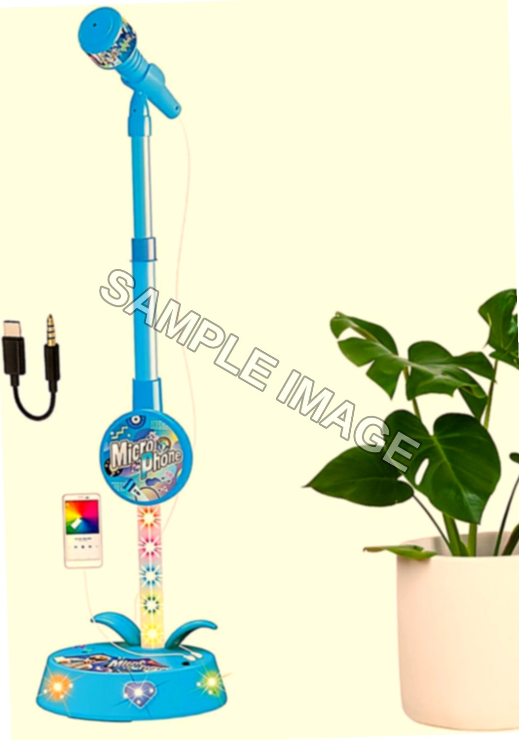 Microfono Per Bambini Con Supporto Wireless Altezza Regolabile Giocattolo