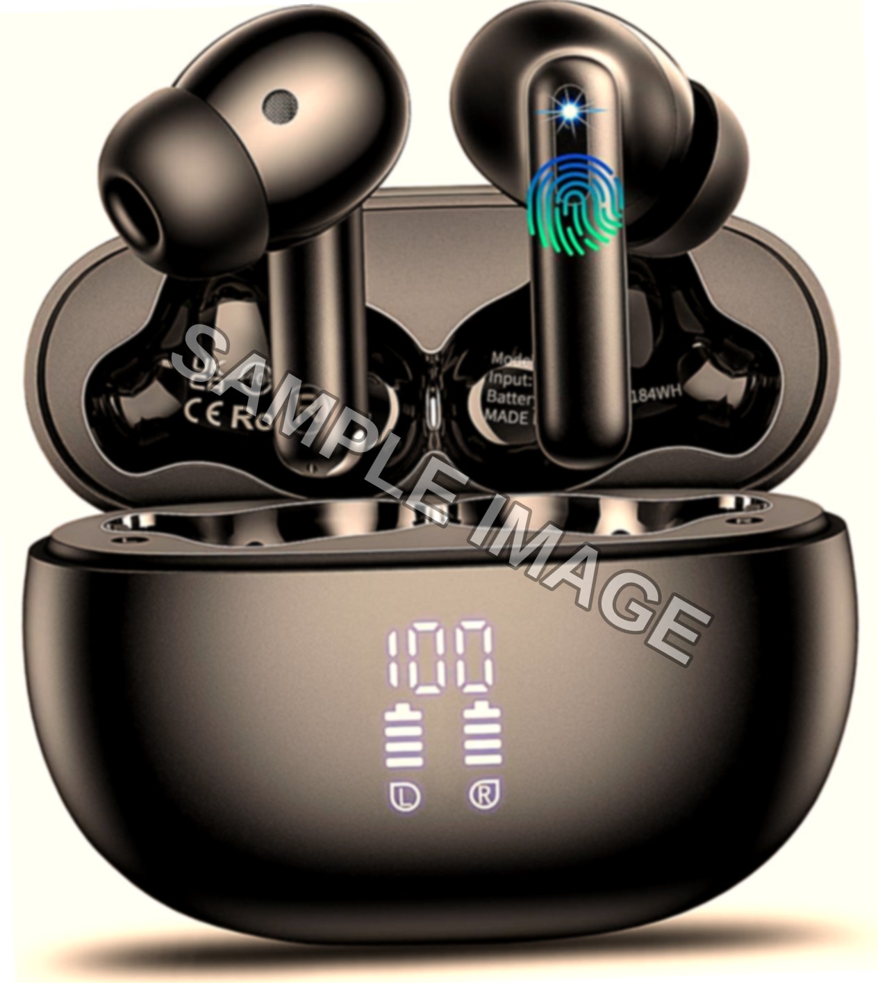 2026 Cuffie Bluetooth 5.4, Auricolari Bluetooth Stereo HiFi Con 4 ENC Microfoni Anti-Rumore, Durata 50 Ore Cuffiette In Ear, Impermeabili IP7 Cuffie Senza Fili, Cuffiette Touch Control, LED-Display